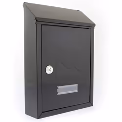 Sterling MB09BK Burg WÃ¤chter Avon Rear Entry Wall Mounted Galvanised Steel Lockable Weatherproof Post Box - Black - 21x30x7c ...