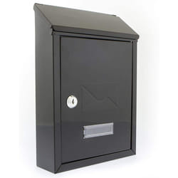 Sterling MB09BK Burg WÃ¤chter Avon Rear Entry Wall Mounted Galvanised Steel Lockable Weatherproof Post Box - Black - 21x30x7cm