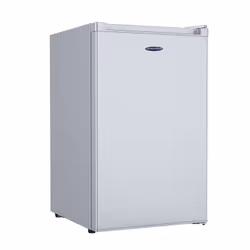 The IceKing RK105ES is a 107L under-counter fridge with a 12L icebox. perfect for small spaces. It features an adjustable gla ...