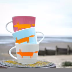 Scion Mr Fox Mug, 0.35L - Orange & Duckegg