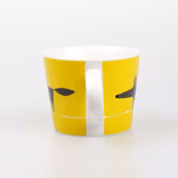 Scion Mr Fox Mini Mug, 0.25L - Charcoal/Yellow
