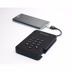 iStorage diskAshur2 256-bit 1TB USB 3.2 secure encrypted solid-state drive - Black IS-DA2-256-SSD-1TB-B - Additional view 7
