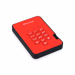 iStorage diskAshur2 256-bit 1TB USB 3.2 secure encrypted hard drive - Red IS-DA2-256-1000-R - Additional view 4