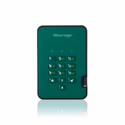 iStorage diskAshur2 256-bit 500GB USB 3.2 secure encrypted hard drive - Green IS-DA2-256-500-GN, 500 GB, 3.2 Gen 1 (3.1 Gen 1 ...
