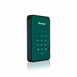 iStorage diskAshur2 256-bit 500GB USB 3.2 secure encrypted hard drive - Green IS-DA2-256-500-GN