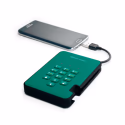 iStorage diskAshur2 256-bit 256GB USB 3.2 secure encrypted solid-state drive - Green IS-DA2-256-SSD-256-GN - Additional view 7