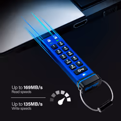 iStorage datAshur PRO 256-bit 4GB USB 3.0 secure encrypted flash drive IS-FL-DA3-256-4 - Additional view 4