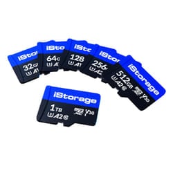 iStorage microSD card | 3 pack | 64GB MicroSDXC UHS-III Class 10