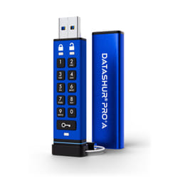 iStorage datAshur PRO+A 32GB | FIPS 140-3 Level 3 Certified | BSPA Certified | Secure USB Type-A drive | AES-XTS 256-bit Hardware Encryption | PIN protected