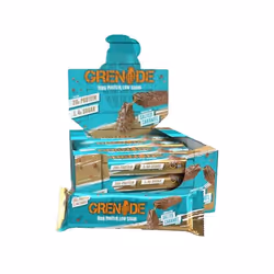 Grenade Chocolate Chip Salted Caramel Protein Bars, Caramel, 60 g, Milk protein, Whey protein, Milk Chocolate with Sweetener ...