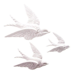 Sass & Belle Swallow Bird Wall Decoration Set of 3 - White