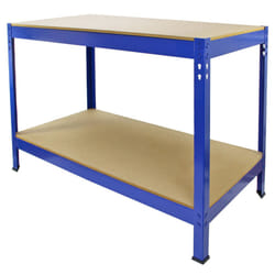 Garage Workbench / Heavy Duty Steel Shed Work Bench / Blue Metal DIY Workbenches