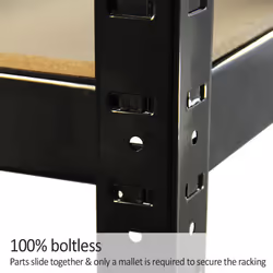 4 Racking Storage Shelving Heavy Duty Garage 5Tier 75cm Steel Shelves Warehouse - Additional view 4