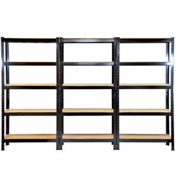 6 Racking Storage Shelving Heavy Duty Garage 5Tier 75cm Steel Shelves Warehouse - Additional view 11