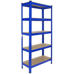 10 Garage Warehouse T-Rax Steel Blue 5 Tier 75cm Racking Shelving Storage Units