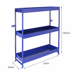 Racking Van Tool Storage Metal Shelving System Shelves Steel Rack 3 Shelf Unit - Additional view 4