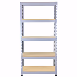 3 Garage Warehouse Q-Rax Steel Grey 5 Tier 90cm Racking Shelving Storage Units