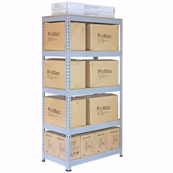 3 Garage Warehouse Q-Rax Steel Grey 5 Tier 90cm Racking Shelving Storage Units - Additional view 6