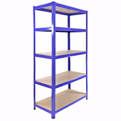 Heavy Duty T-Rax Steel Blue Racking Garage Shelving 5 Tier Shelves Racks Bays