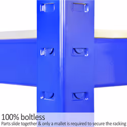 Heavy Duty T-Rax Steel Blue Racking Garage Shelving 5 Tier Shelves Racks Bays - Additional view 10