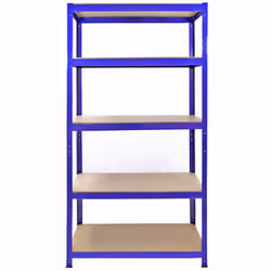Heavy Duty T-Rax Steel Blue Racking Garage Shelving 5 Tier Shelves Racks Bays - Additional view 6