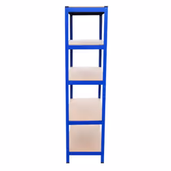 9 x Blue Racking Unit 5 Tier Garage Storage Warehouse Shelving 90 x 45 x 180cm - Additional view 4