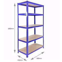 3 Racking Bays 5Tier Garage Shelving Unit Storage Racks Heavy Duty Steel Shelves - Additional view 5