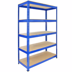 5 Racking Bays 120cm Workshop Shelves Storage Garage Shelving Unit Steel 5 Tier