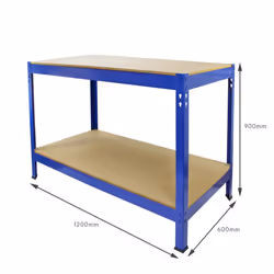Blue Racking Unit 5 Tier Garage Storage Warehouse Shelving 3 x 90cm & 2 x 120cm - Additional view 7