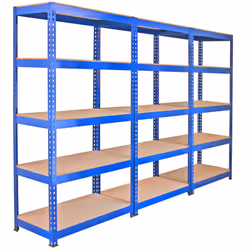 5 Racking Bays Garage Storage Shelves Warehouse Shelving Unit Steel Metal 5 Tier - Additional view 7