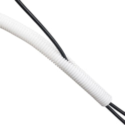 Cable Tidy Tube, Pre-Split Cable Sleeve, Flexible LDPE Electrical Conduit, PC Cable Management, TV Wire Hider - 25mm Diameter, 1.1m Length - White