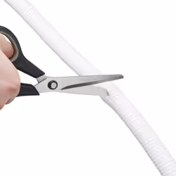 Cable Tidy Tube, Pre-Split Cable Sleeve, Flexible LDPE Electrical Conduit, PC Cable Management, TV Wire Hider - 25mm Diameter, 1.1m Length - White