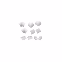 Quarter Round Cable Trunking Clip-Over Accessory Multipack | Join Multiple Lengths of 22x22mm Quarter Round Cable Cover | 10 ...