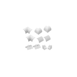 Quarter Round Cable Trunking Clip-Over Accessory Multipack | Join Multiple Lengths of 22x22mm Quarter Round Cable Cover | 10 Piece Electrical Trunking