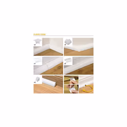 Quarter Round Cable Trunking Clip-Over Accessory Multipack | Join Multiple Lengths of 22x22mm Quarter Round Cable Cover | 10 Piece Electrical Trunking