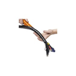Cable Tidy Sleeve, TV Cable Management Solution, Wire Tidy to Hide, Organise & Protect Cables - 2.5m length, 25mm Outer Diameter - Black