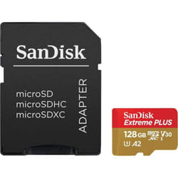 Sandisk microSDXC Extreme Plus (128GB, SDSQXBZ-128G, Retail Pack) Memory Card