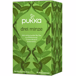 Pukka Three Mint, Herbal tea, 32 g, Mentha arvensis, Peppermint, CE, 1 pc(s), Fair for Life