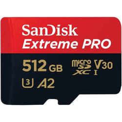 Sandisk Extreme Pro microSDXC (512GB, SDSQXCD-512G)