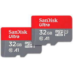 Sandisk Ultra Micro SDHC (Twin Pack) (32GB, SDSQUA4-032G-GN6MT)