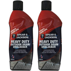Spear & Jackson 2 x 500ml Heavy Duty Sink and Drain Unblocker
