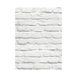 Painted White Brick Wallpaper Muriva 102539