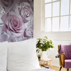Madison Glitter Amethyst Wallpaper Floral Living Room Bedroom Wallpaper Wall Paper Rolls