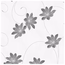 Slate Glitter Floral Wallpaper Textured Metallic Black Flower Leaf Blown Vinyl