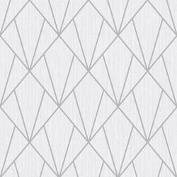 Indra Silver Diamond Geometric Glitter Wallpaper Living Room Bedroom Wall Paper Rolls