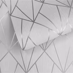 Indra Silver Diamond Geometric Glitter Wallpaper Living Room Bedroom Wall Paper Rolls