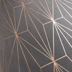Muriva Kayla Charcoal Rose Gold Wallpaper 703015