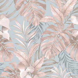 Muriva Teeva Jungle Duck Egg Wallpaper 183502
