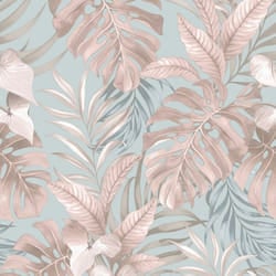 Muriva Teeva Jungle Duck Egg Wallpaper 183502