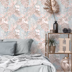 Muriva Teeva Jungle Duck Egg Wallpaper 183502